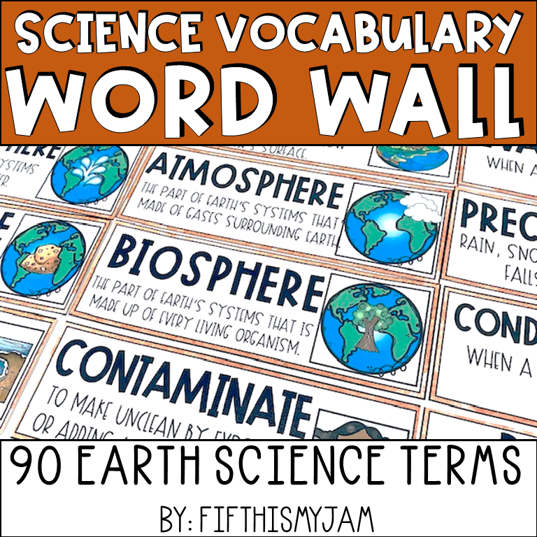 Earth Science Word Wall | Vocabulary Cards