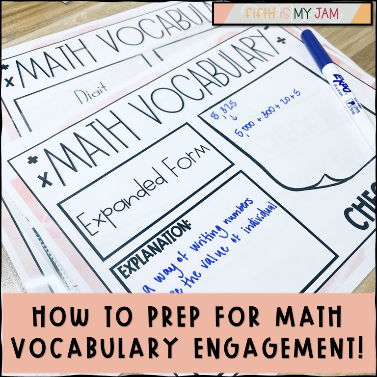 How To Prep for Math Vocabulary Engagement