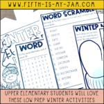 Upper Elementary Students Will Love These Low Prep Winter Activities ...